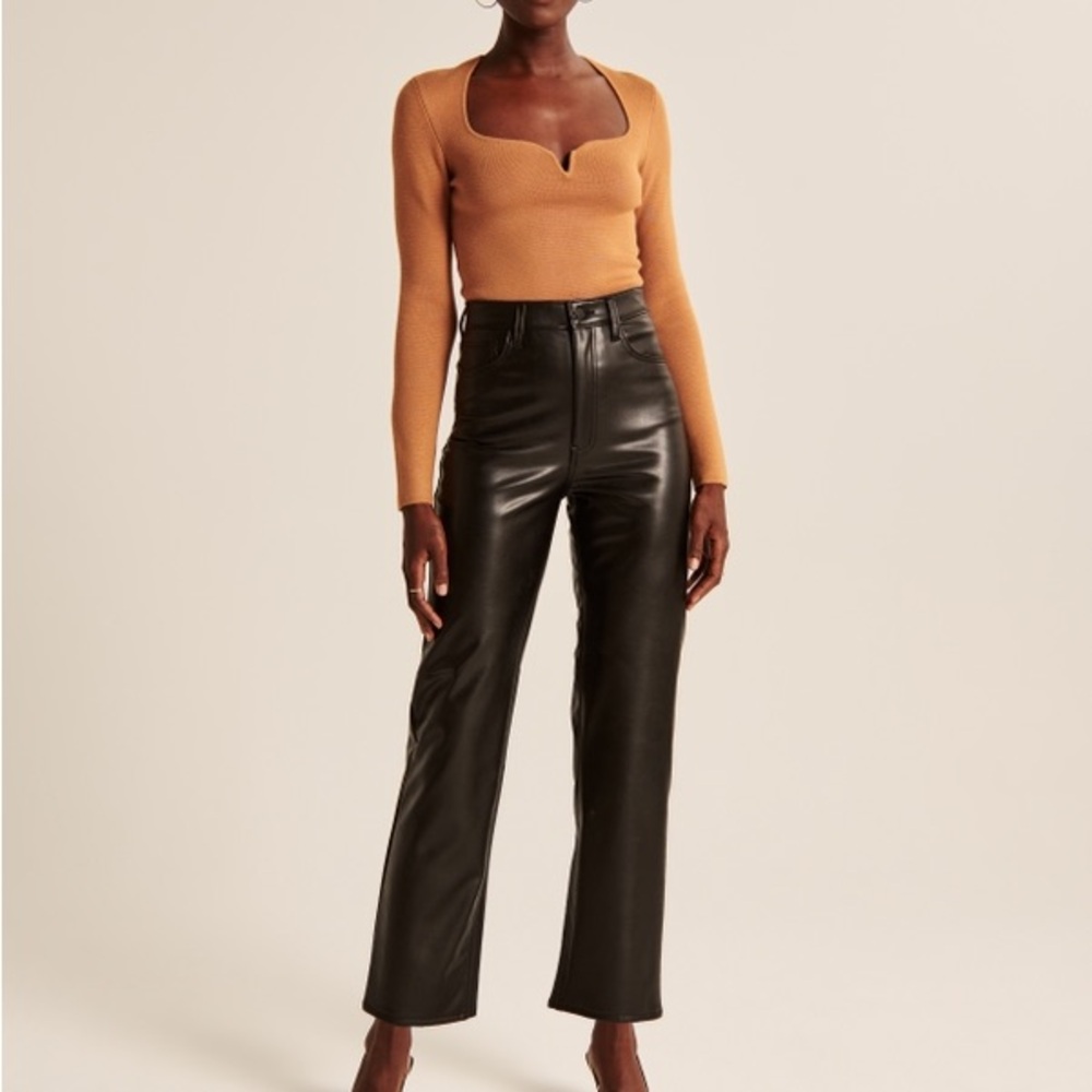 Abercrombie & fitch Black faux Leather Pants